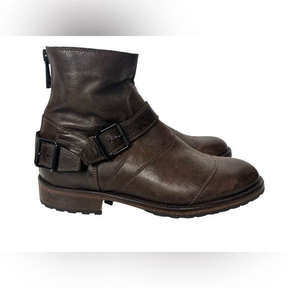 Belstaff Trialmaster Boots Mens US 9 Smooth Leather Brown Moto Italy 42 Harness main image 7